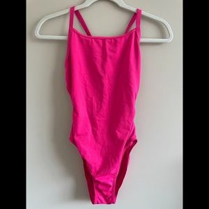 pink arena one piece swimsuit